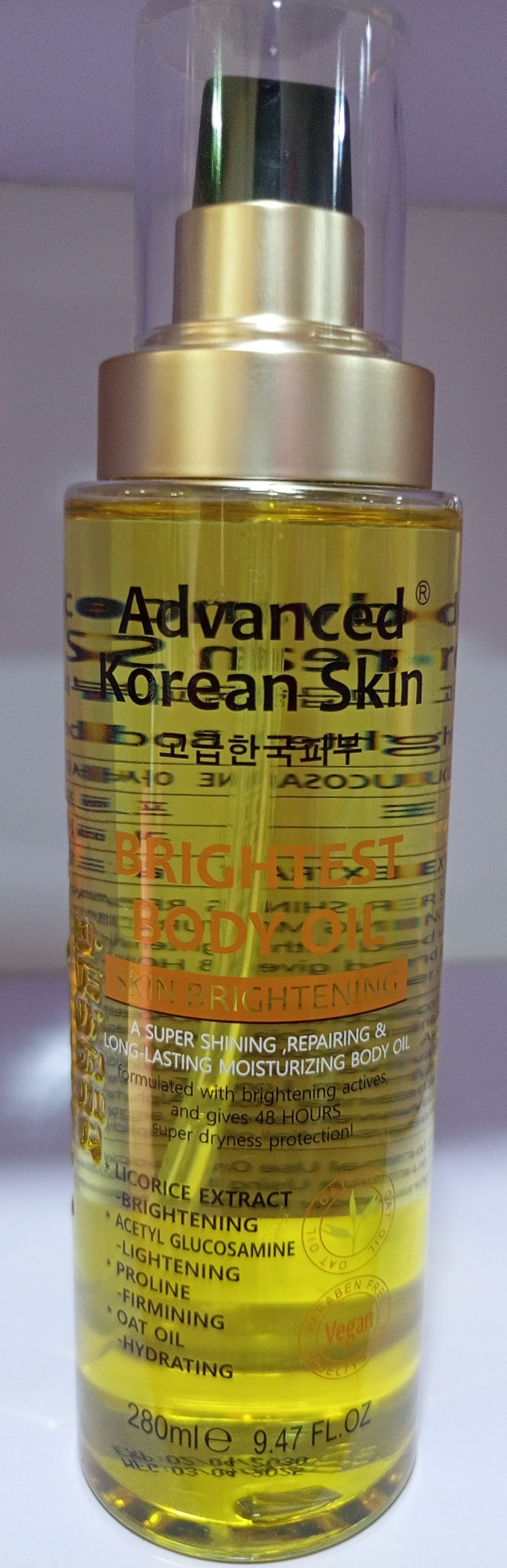 ADVANCED KOREAN SKIN BRIGHTNESS BODY OIL 280ML