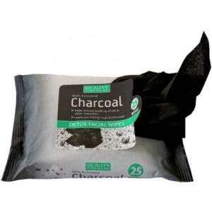 BEAUTY FORMULAS CHARCOAL DETOX FACIAL WIPES 25pcs