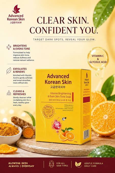 Advanced Korean Skin Intense Brightening & Even Skin Tone Soap 160g